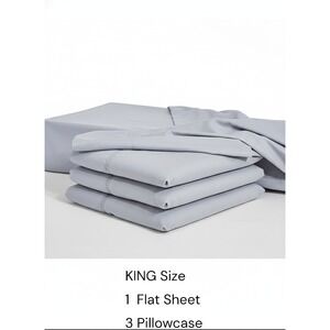 Abripedic King SZ 1Flat Sheet 3 Pillowcases Tencel Lyocell From Eucalyptus Trees